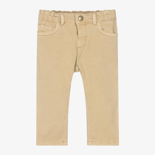 Bonpoint-Boys Beige Cotton Twill Trousers | Childrensalon