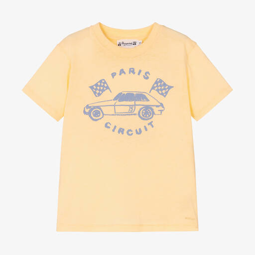 Bonpoint-Boys Yellow Graphic T-Shirt | Childrensalon