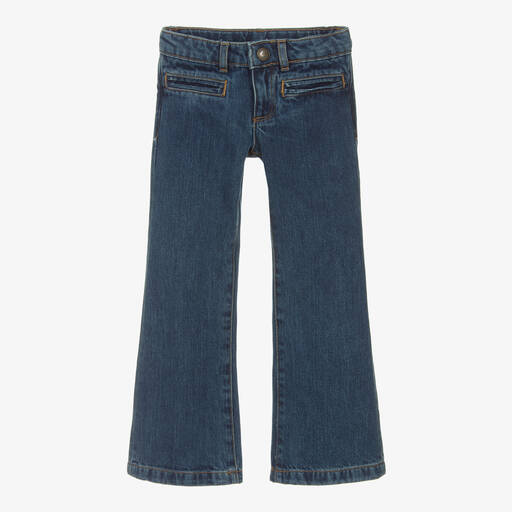 Bonpoint-Синие джинсы-клеш для девочек | Childrensalon