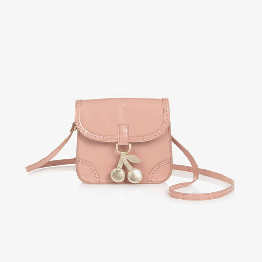 Bonpoint-Girls Pink Satchel Shoulder Bag (16cm) | Childrensalon