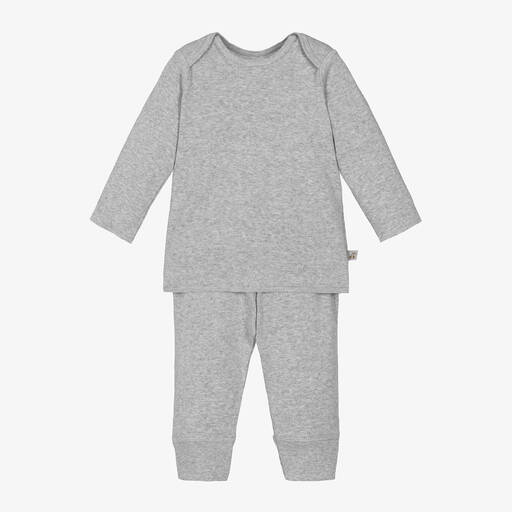 Bonpoint-Ensemble legging gris en coton bébé | Childrensalon