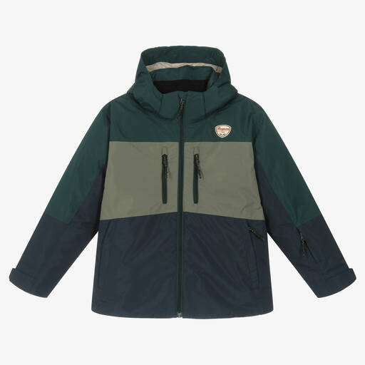 Bonpoint-Сине-зеленая лыжная куртка | Childrensalon