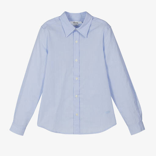 Bonpoint-Голубая рубашка из органического хлопка | Childrensalon