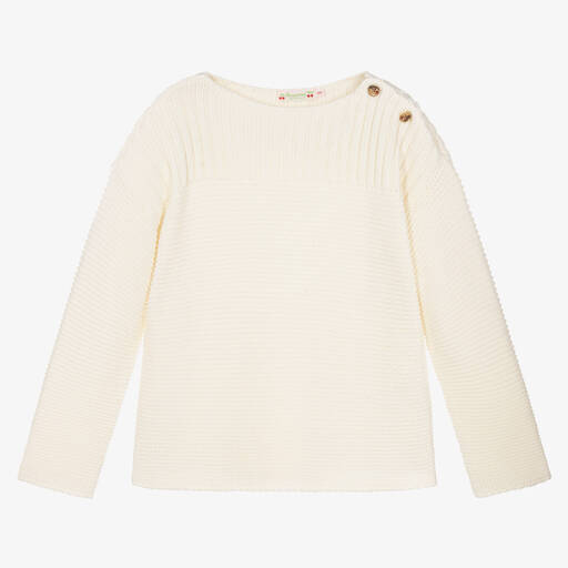 Bonpoint-Teen Girls Ivory Wool Sweater | Childrensalon