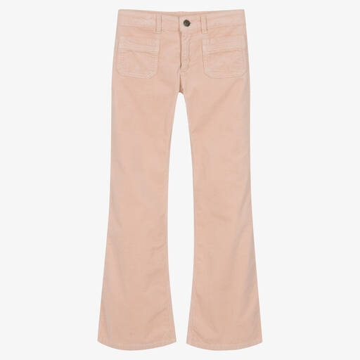 Bonpoint-Pantalon rose en velours de coton | Childrensalon