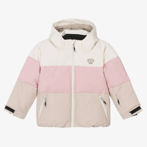 Bonpoint-Розовая лыжная куртка из технологичного материала | Childrensalon