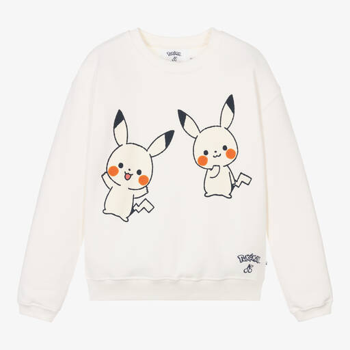 Bonpoint-Teen Ivory Pokémon Cotton Sweatshirt | Childrensalon