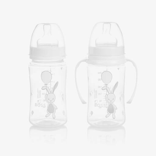 BOSS-Weiße Babyflaschen (2er-Pack) | Childrensalon