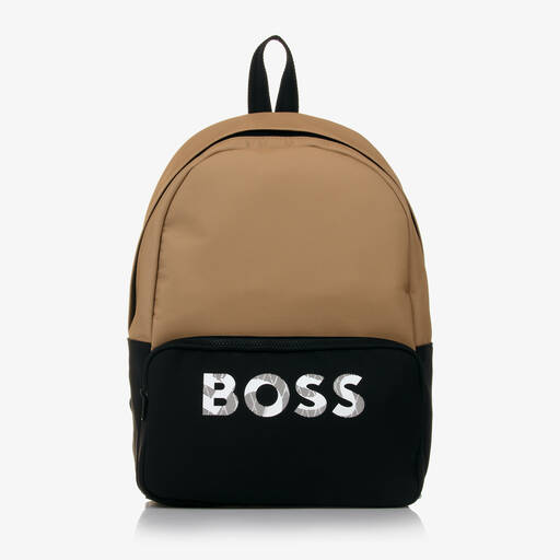 BOSS-Beige & Black Backpack (40cm) | Childrensalon