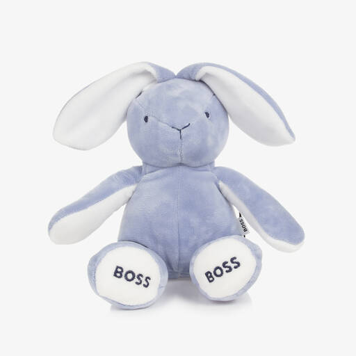 BOSS-دمية محشوة على شكل أرنب لون أزرق (40 سم) | Childrensalon