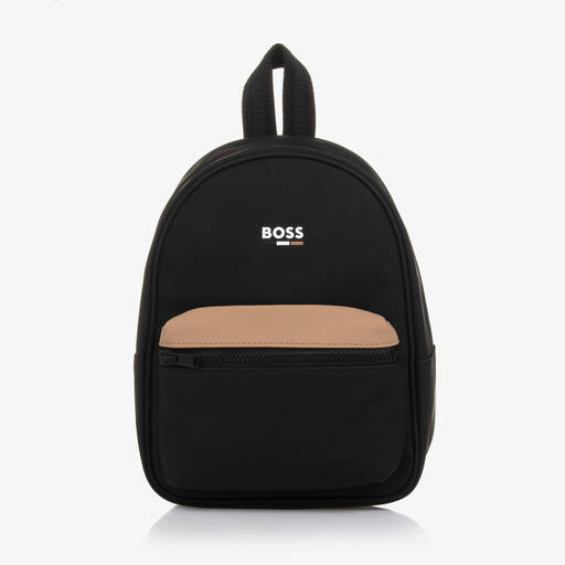 BOSS-حقيبة ظهر كانفاس لون أسود للأولاد (26 سم) | Childrensalon