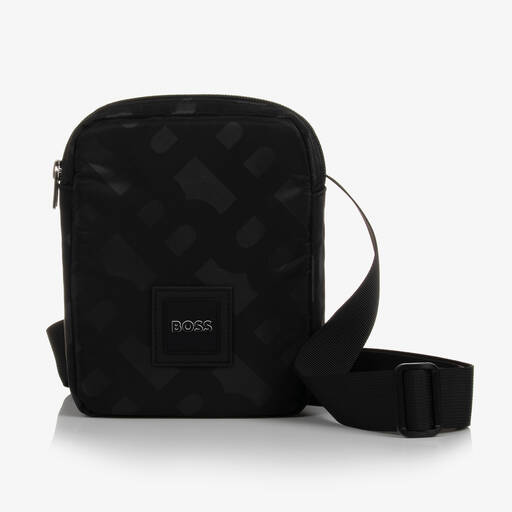 BOSS-حقيبة مسنجر لون أسود للأولاد (20 سم) | Childrensalon