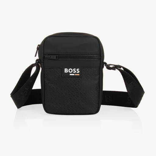 BOSS-حقيبة مسنجر بطبعة مونوغرام للأولاد (20 سم) | Childrensalon