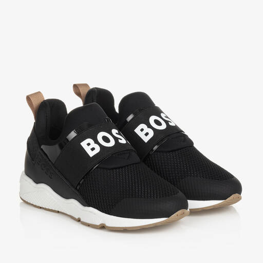 BOSS-Черные кроссовки для мальчиков | Childrensalon