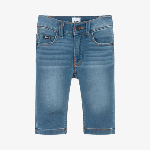 BOSS-Boys Blue Denim Regular Fit Jeans | Childrensalon