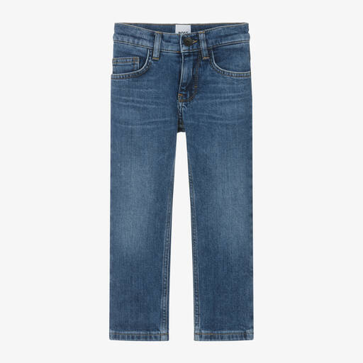 BOSS-Boys Blue Regular Fit Denim Jeans | Childrensalon