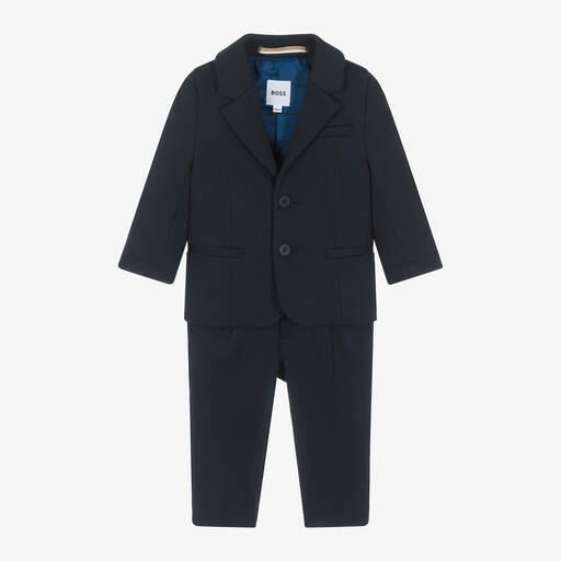 BOSS-Boys Navy Blue Milano Suit | Childrensalon