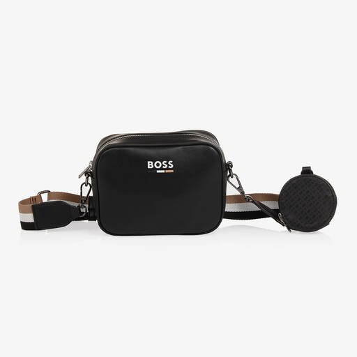 BOSS-Girls Black Shoulder Bag (18cm) | Childrensalon