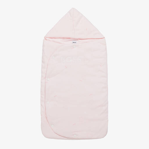BOSS-Girls Pink Cotton Ginkgo Leaf Nest | Childrensalon