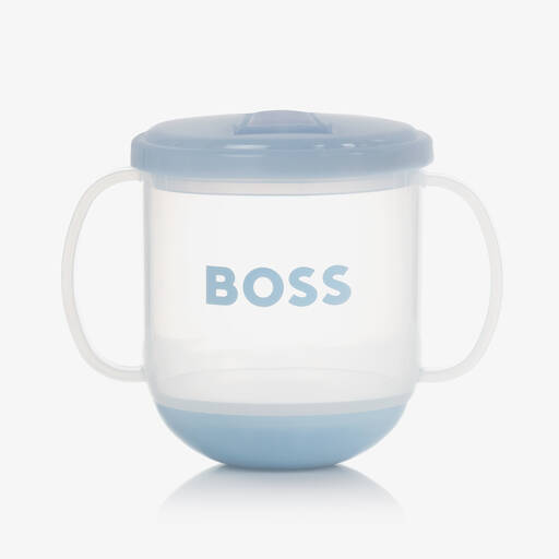 BOSS-Pale Blue Logo Sippy Cup | Childrensalon