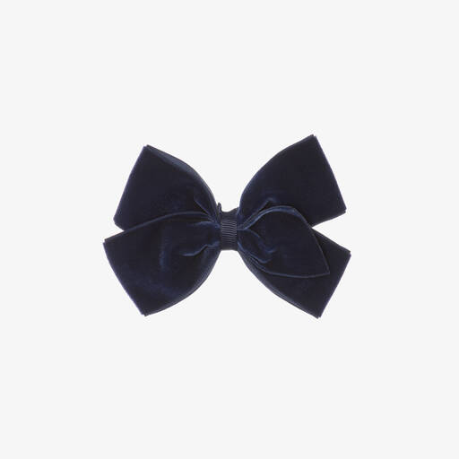 Bowtique London-Blaue Schleifen-Haarspange (11,5 cm) | Childrensalon