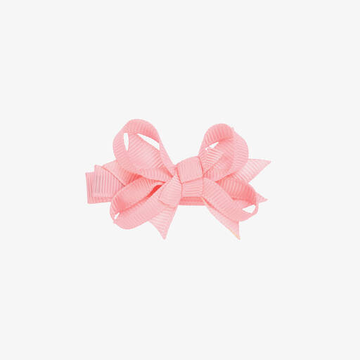 Bowtique London-Girls Pale Pink Bow Hair Clip (4cm) | Childrensalon