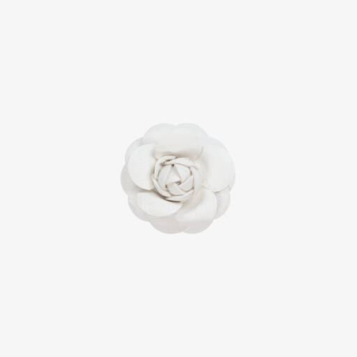 Bowtique London-Girls White Flower Hair Clip (6cm) | Childrensalon