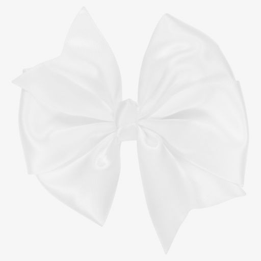Bowtique London-Girls White Hair Clip (10cm) | Childrensalon
