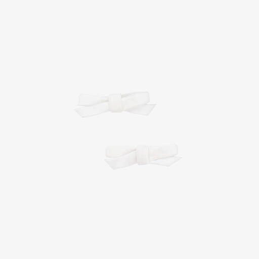 Bowtique London-Weiße Schleifen-Haarspangen (2er-Pack) | Childrensalon
