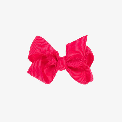 Bowtique London-Pink Bow Hair Clip (7cm) | Childrensalon