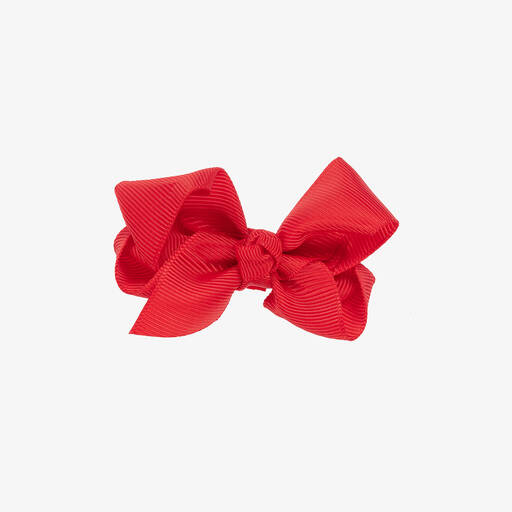 Bowtique London-Red Bow Hair Clip (7cm) | Childrensalon