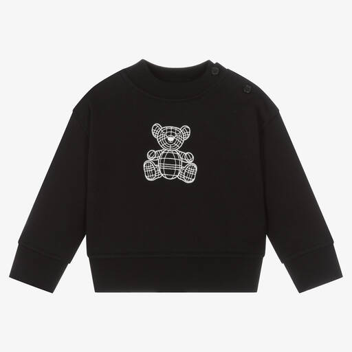 Burberry-Baby Boys Black Sweatshirt | Childrensalon
