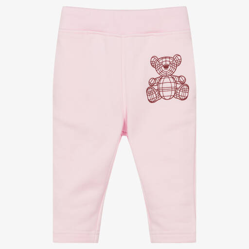 Burberry-Baby Girls Pink Bear Joggers | Childrensalon