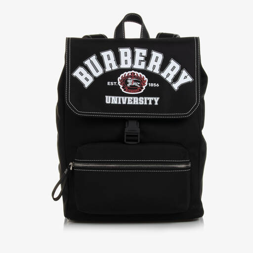 Burberry-حقيبة ظهر كانفاس لون أسود (28 سم) | Childrensalon