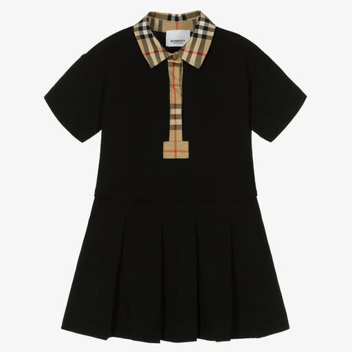 Burberry-Black Vintage Check Baby Dress | Childrensalon
