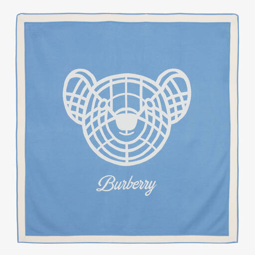 Burberry-Blue Thomas Bear Baby Blanket (87cm) | Childrensalon
