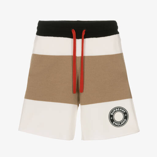 Burberry-Icon Stripe Woll-Shorts für Jungen | Childrensalon
