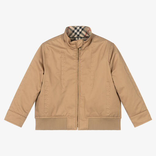 Burberry-Boys Reversible Check Jacket       | Childrensalon