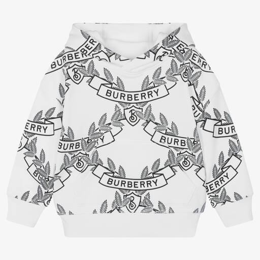 Burberry-Hoodie mit Eichenblatt-Emblem Weiß | Childrensalon