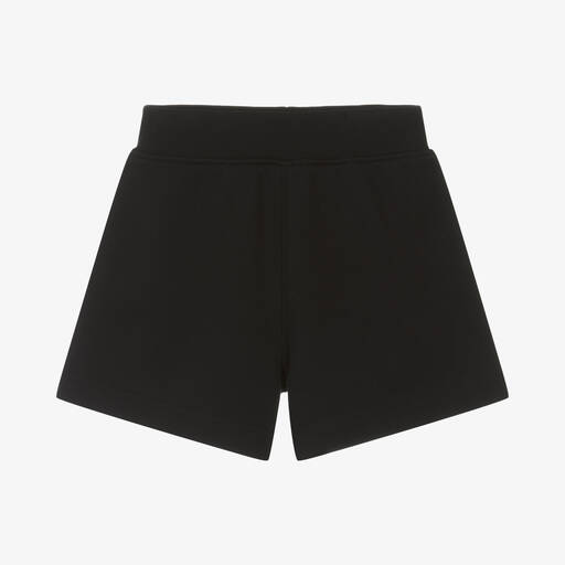 Burberry-Girls Black Cotton Jersey Shorts | Childrensalon