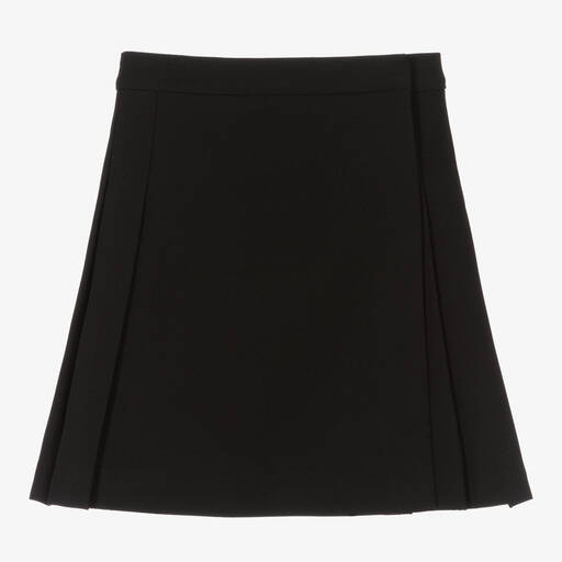Burberry-Girls Black Vintage Check Pleated Skirt | Childrensalon