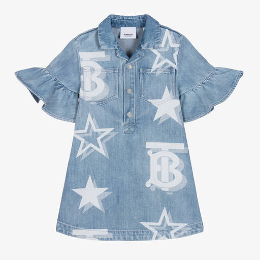 Burberry-Hellblaues Jeanskleid für Mädchen | Childrensalon