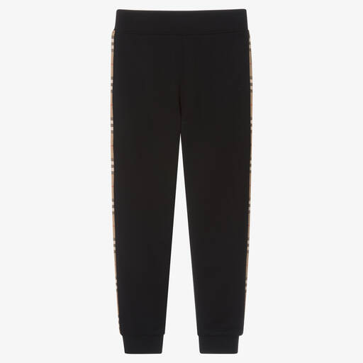 Burberry-Pantalon de jogging noir en coton | Childrensalon