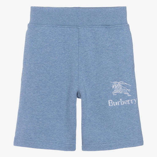 Burberry-Teen Boys Blue Cotton Shorts | Childrensalon