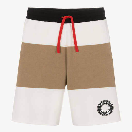 Burberry-Teen Boys Icon Stripe Wool Shorts | Childrensalon