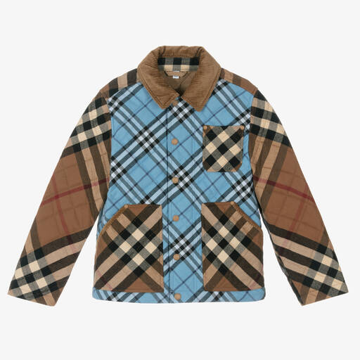 Burberry-Teen Checked Quilted Jacket | Childrensalon