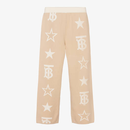 Burberry-Pantalon beige à étoiles ado fille | Childrensalon