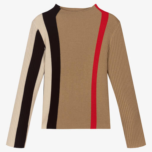 Burberry-Teen Girls Icon Stripe Sweater | Childrensalon