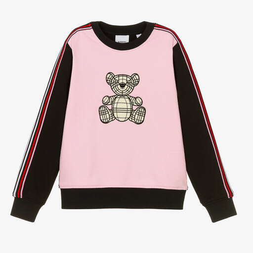 Burberry-Teen Girls Pink Thomas Bear Sweatshirt | Childrensalon