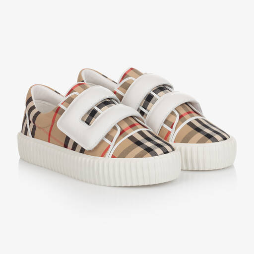 Burberry-Teen Vintage Check Trainers | Childrensalon